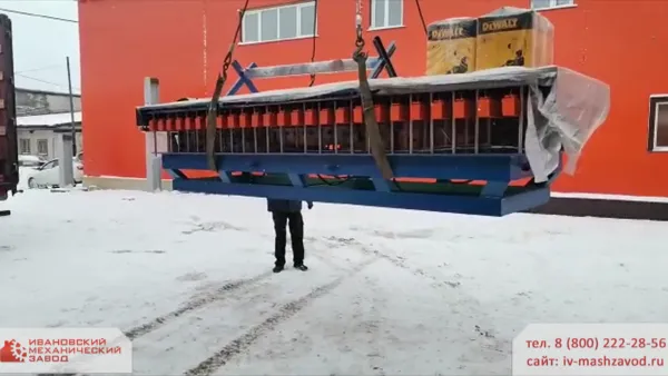 Shipment of a molding table for GFRP grating production to Nizhny Novgorod